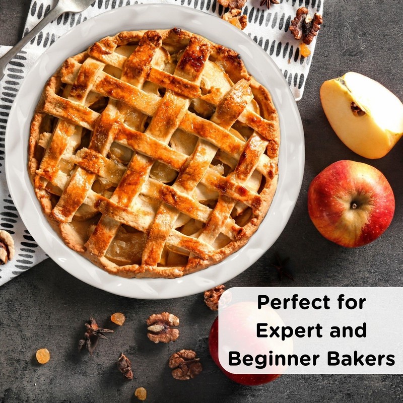 Muldale 9 Inch Pie Dish Ceramic - 23cm Crumble Dish