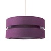 Contemporary Quality Purple Linen Fabric Triple Tier Ceiling Pendant Light