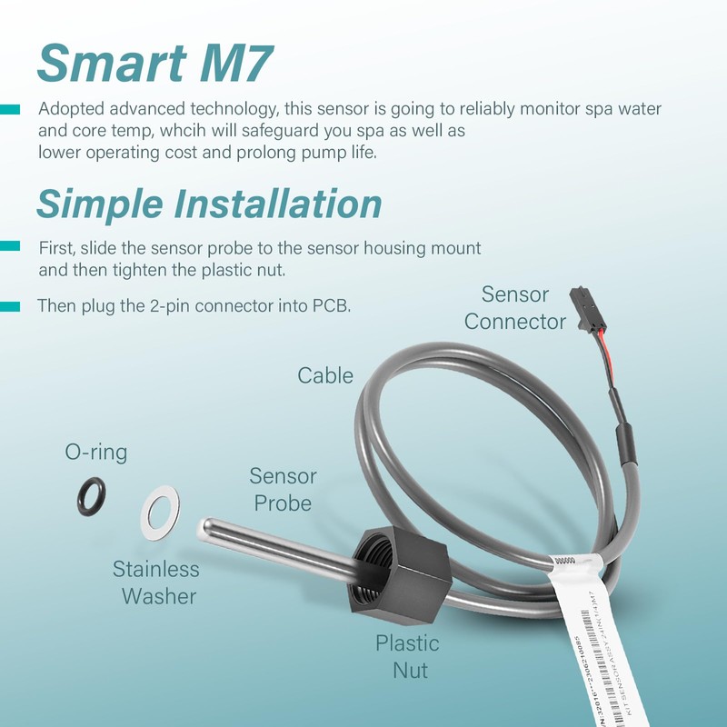2 Pack M7 Temp/Hi Limit Sensor Fit for Balboa Spa