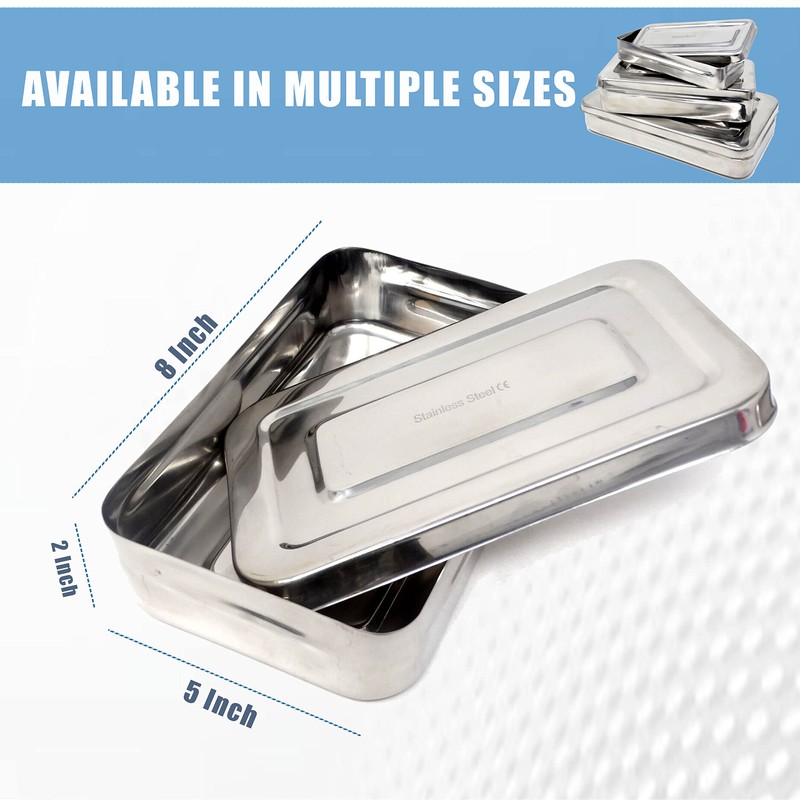 Stainless Steel LAB Dental Sterilizer Instrument Box, Organizer Jewelry/Tool Storage