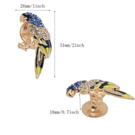 glrovazas 4Pcs Parrot Knobs, Animal, Fun Cabinet Knobs Single Hole Handles Drawer Knob, Zinc Alloy for Kitchen Dressers Knob and Closets, for Kitchen Dressing Table, Wardrobe Door Hardware