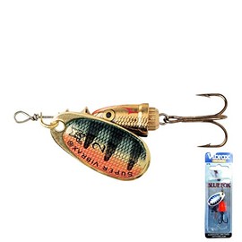 Blue Fox 60-40-611 Classic Vibrax Spinnerbait Wildeye 3, 3/8 oz, Perch