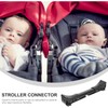 NUOBESTY 3pcs Adjustable Twin Baby Stroller Connectors, Universal Aluminium Connectors