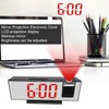 Projection Digital Alarm Clock USB Charging Automatic Dimming LED Mirror