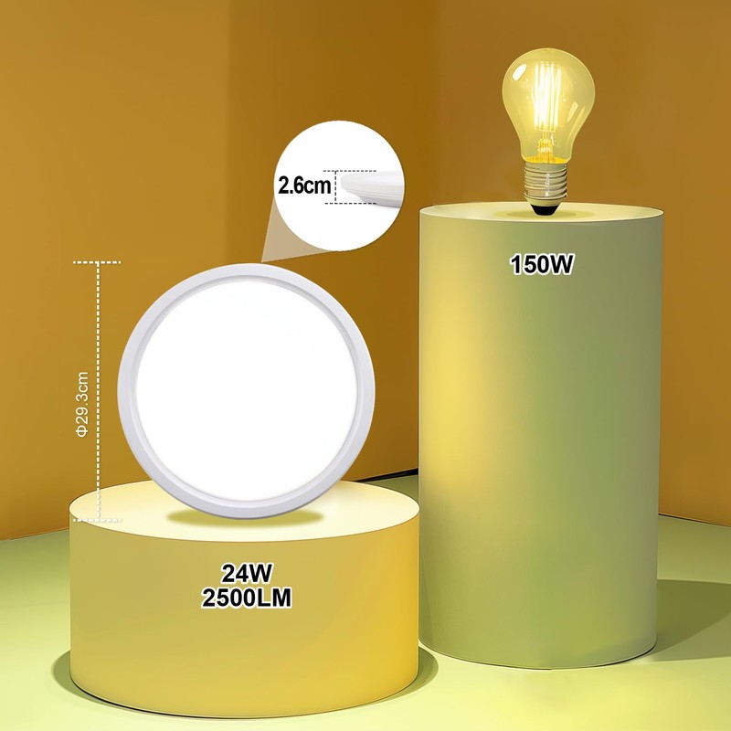 da LIGHT LED Ceiling Light Flat 24 W 3250 Lumens