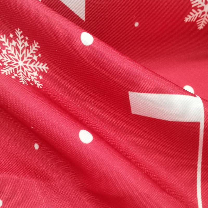 AIBIIN Red Tablecloth for Christmas Party Christmas Tree Pattern Rectangular