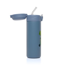 reer Kids Straw Bottle Drinking Cup for Babies and Toddlers - Leak-Proof - with Hidden Straw - For Transitioning from Baby Bottle to Cup - Perfect Baby Accessory - Blue