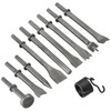 AMGSH 10 Pcs Air Hammer Pneumatic Chisels Tools, 9pcs 0.401''