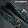 Nefelibata Guitar Strap,Jacquard Embroidery Cotton Guitar Straps with Crazy Horse