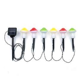 6PCS Solar Mushroom String Lights IP65 Waterproof LED Outdoor Mushroom Garden Decor Landscape Light for Yard Patio Lawn Pathway