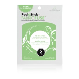 iCraft PeelnStick Badge, Patch and Applique Fabric Fuse Sheets, 5 Sheets, 4.25 Inches x 5 Inches