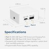 ChargeIT! 75W Dual USB Desktop Charger - USB-A & USB-C
