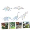Kisangel Unique Visual Effect 5pcs Dinosaurs Suncatcher Sticker Decorative Window