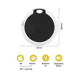 Smart Finder Bluetooth Tracking Device, Bluetooth Tracker Anti‑Lost Keys Finde,r Item Locator Anti‑Theft Alarm Item Finders, for Children Pets Wallet(black)
