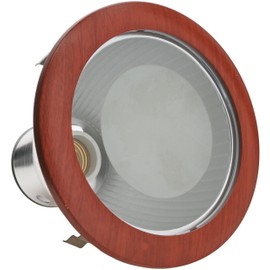 Estevez 19581-3 Empotrados Verticales para Bote Integral con Cristal. Praktik-1 Downlight Vertical 5-Pg 1Xe26 para Bote 12cm con Cristal, Roble