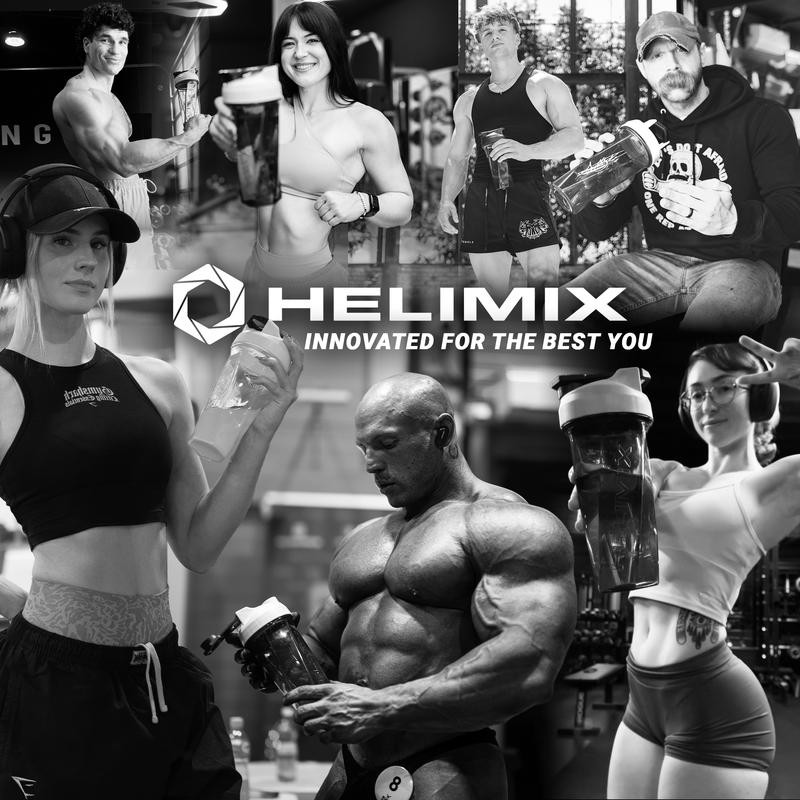 HELIMIX Blender Shaker Bottle Made in USA No Whisk Ball