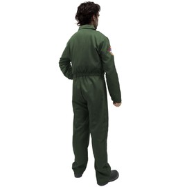DigiTizerArt Men's Fighter Pilot Flight Suit Costume - Air Force Jumpsuit Army Military Cosplay for Adults (X-Large)