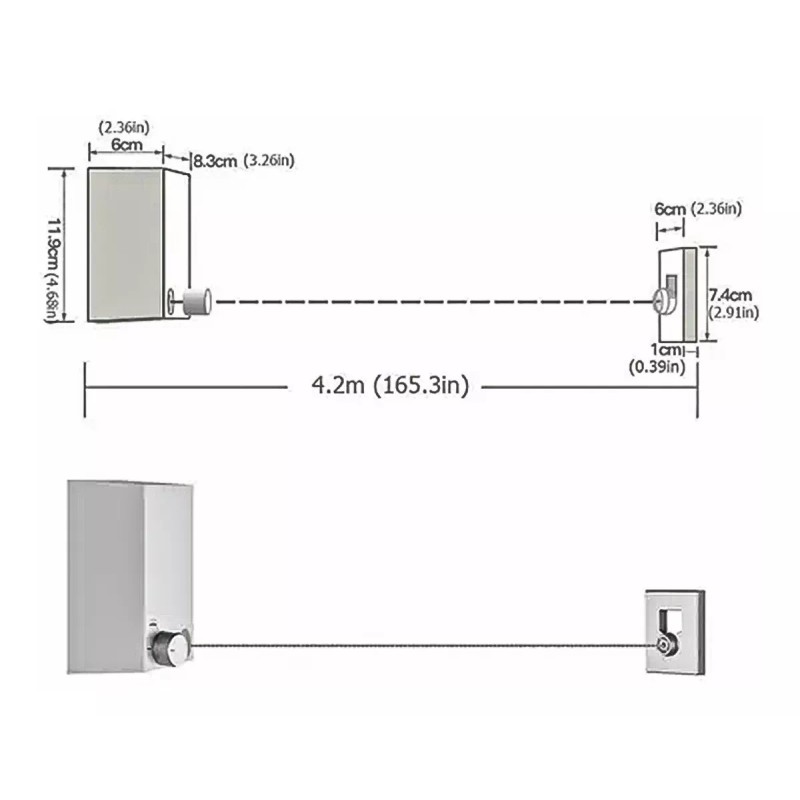 Dolores Tendedero Acero Inoxidable Retráctil Interiores Y Exteriores