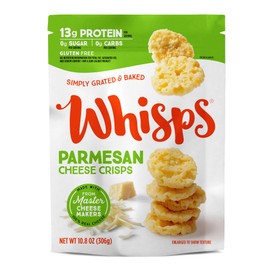 Whisps Cheese Crisps Parmesan Cheese | Protein Chips | Healthy Snacks | Protein Snacks, Gluten Free, High Protein, Low Carb Keto Food (10.8 Oz)