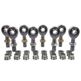 QSC 1/2 X 1/2-20 Chromoly 4-Link Rod End Kit with 1/2-3/8 High Misalignment Spacers, Rod End, Heim Joint