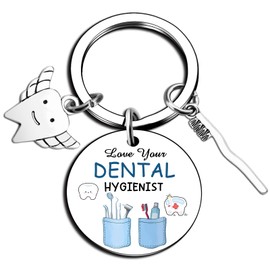 Davrock Dental Hygienist Dentist Gifts for Women Dental Assistant Appreciation Week Dental Keychain Graduation Gifts for Students Best Friend Appreciation Birthday Gift for Coworkers
