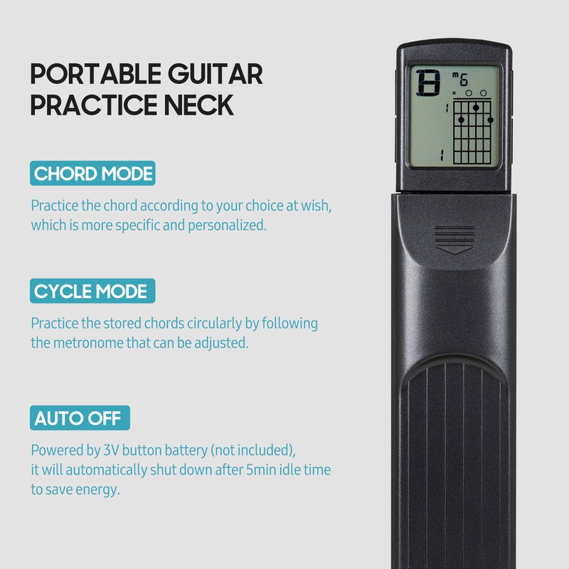 IRIN Pocket Guitar Chord Trainer 6 Fret Portable Practice Tool