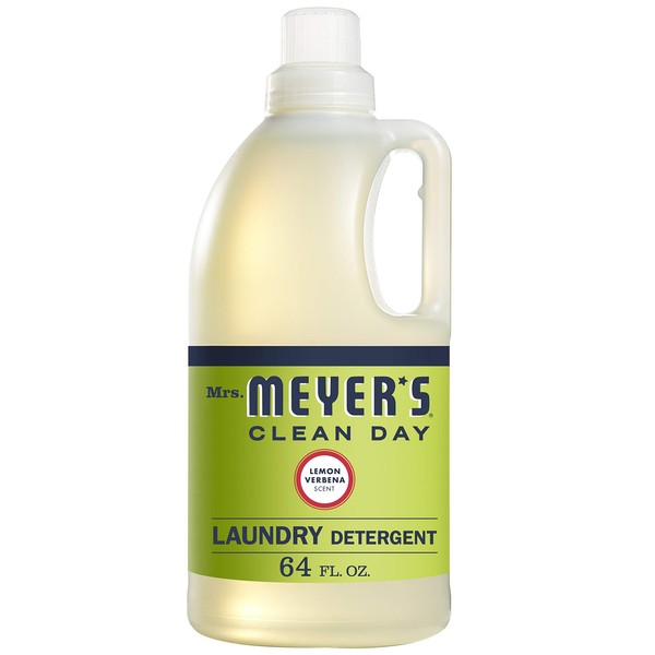 Mrs. Meyer's Liquid Laundry Detergent, Biodegradable Formula Infused with Essential Oils, Lemon Verbena, 64 oz (64 Loads)