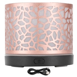 Essential Oil Diffuser Desk Wrought Iron Hollow Aromatherapy Diffuser with Color Night Lamp