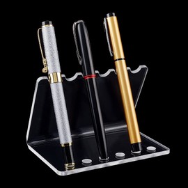 PH PandaHall Pen Holder, Pen Display Stand, Pen Display, Pen Stand, 6 Piece Type, Transparent, Tabletop, Office, Stylish, Pen Holder, Transparent Holder, For Pens, Fountain Pens, Cosmetic Brushes,