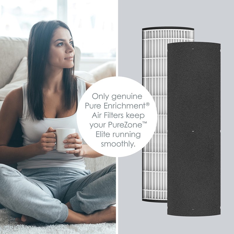 Pure Enrichment Genuine 2-in-1 True HEPA Replacement Filter for the