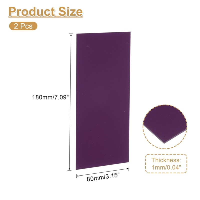 uxcell 2Pcs Knife Handle Liner, 7.1" x 3.1" x 0.04"