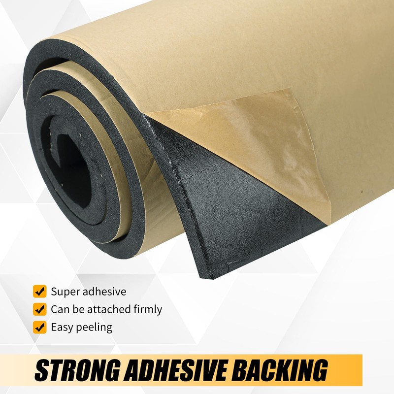 FLKQC Neoprene Foam Rubber Sheet with Adhesive | Sponge Neoprene,