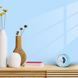 60 Minuten visueller Timer, Schreibtisch Timer für Kinder, Klassenzimmer Timer für das Lernen, Lehrer Schule Timer, Küche, Backen, Fitnessraum, Tee Timer, ADHD Zeit für Kinder (Blau)