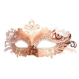 Hoshin Masquerade Mask, Mardi Gras Deecorations Venetian Masks for Womens (Rose Gold)