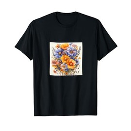 Verbena Bouquet Floral Pastel Colors Graphic T-Shirt