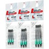 L-Style L-Shaft Lock Straight Twotone Black Clear Green Display Length