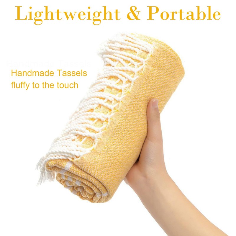 BonGu Turkish Beach Towel,180x90cm Oversized Turkish Cotton with Travel Bag