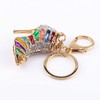Unique Shape Rhinestone Crystal Keyring Charm Pendant Purse Key Ring