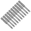 sourcing map 10 Pcs 4mm Slotted Tip Magnetic Flat Head