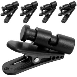 Giantree 5-Pack Headphone Clips Headset, Black Headphones Cords Clip, Clothing Shirt Clips Cordes Accessories Headphone Winder Cord Clip Hook Suitable for 2-4mm Headphone Cords