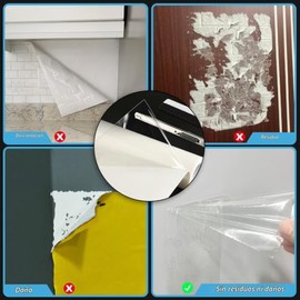 Art3d 12x360 cm Doble Cara Hoja de Cinta para Manualidades, Arte, Proyectos de Bricolaje, Calcomanías para Despegar y Pegar Azulejos, Sin Daños, Sin R