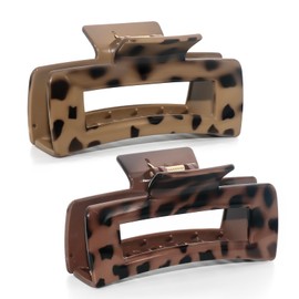 Mtandyx Hair Clips for Women 4.1 Inch Large Hair Claw Clips for Women,Claw Clip for Thick Hair,Fashion Cute Hair Clips,Her Gift-Hair Accessories,2Pcs Leopard Print