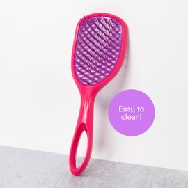 Conair All Brush Vented Paddle Hair Brush for Women, Gentle Detangler Brush for All Wet or Dry Hair Types, Vented for Fast Blow Dry Styling, Lightweight with Flex Bristles for Comfort, Pink
