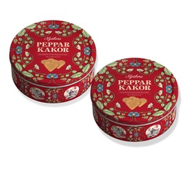 Nyakers Pepparkakor Swedish Ginger Snaps - Heart-Shaped Ginger Cookies Traditionally Baked in Sweden Since 1952 - Original, Famous & Old Fashioned Thin Gingersnap Cookies - 14.11 Ounces (Pack of 2)