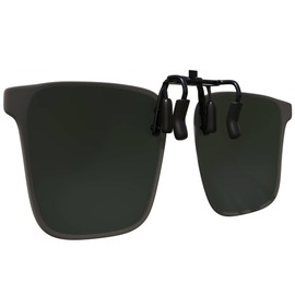 Sun Glasses Clip On Polarised Glasses Attachment Overglasses UV Protection 30630, Black mirrored, Unit size