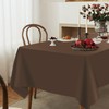 YSYJ 3 Pack Brown Plastic Tablecloth Disposable Rectangular Table Cloth
