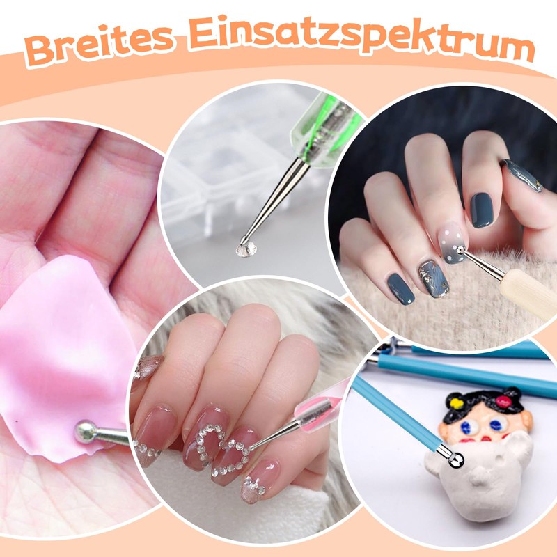 Bamru 14-Piece Dotting Tools Ball Pens with Box, Pen Dotting