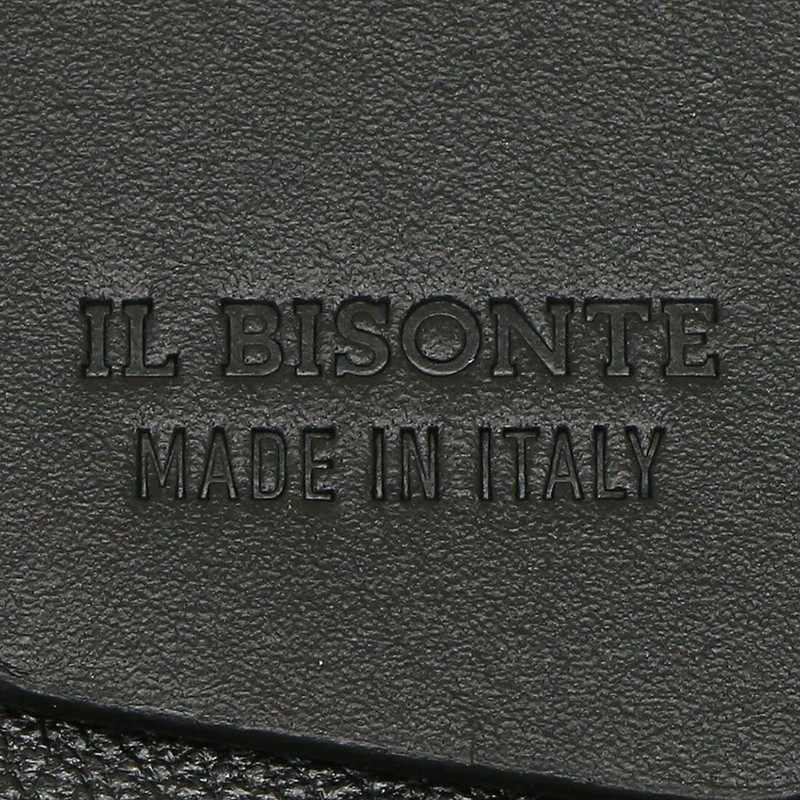 IL BISONTE SKH115 PV0039 BK255B Key Case, Key Holder, Black,