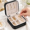 Travel Jewelry Organizer for Rings & Necklaces – Compact Leather