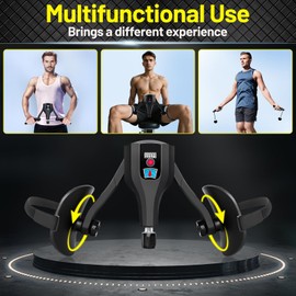 Thigh Trainer, Leg Press, Training Device for Men and Women, Multifunctional Leg Trainer, Arm Trainer, Pelvic Floor Trainer for Women and Men (Black)